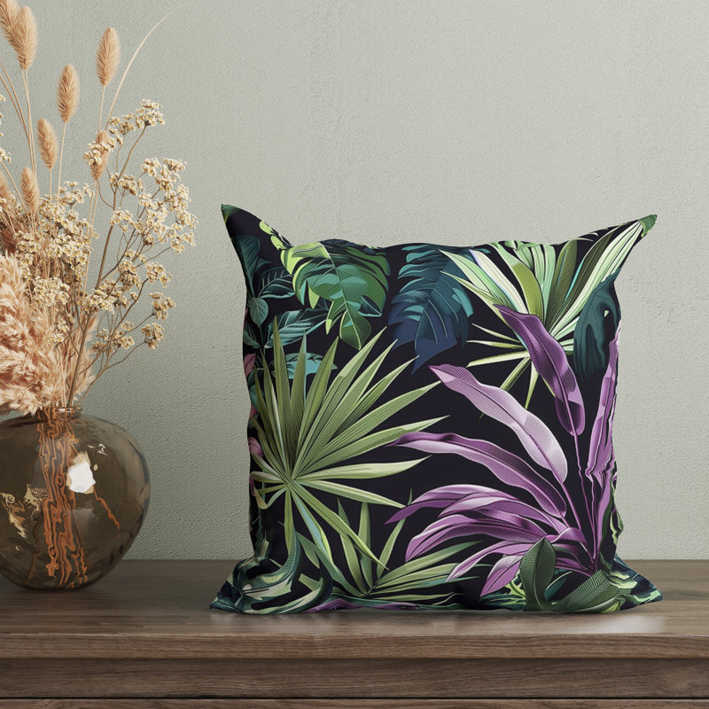 Housse de coussin réversible Floral Maximalist Floral, H 18 po x l 18 po