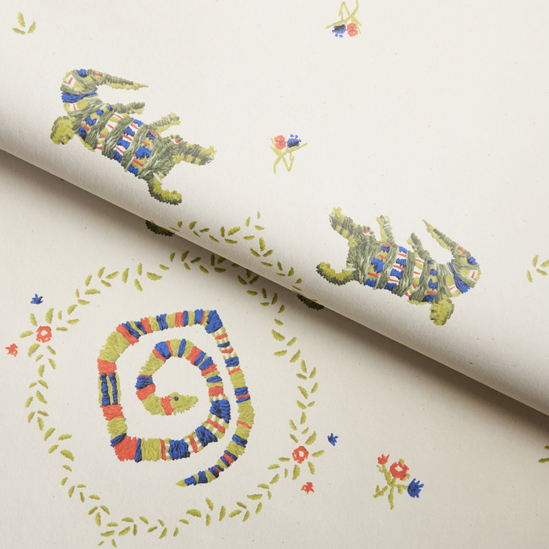 Papier peint Schumacher x Backdrop Reptilia, Multicolore vif