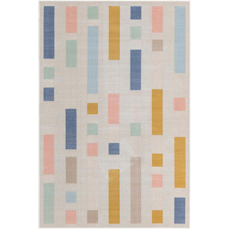 Mccaleb Geometric Indoor Rug, Rectangle 4' x 6'
