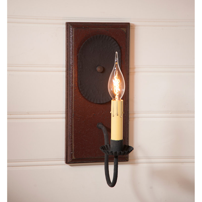 Lampe murale bougie 1 lumières Wilkens, Rouge Americana