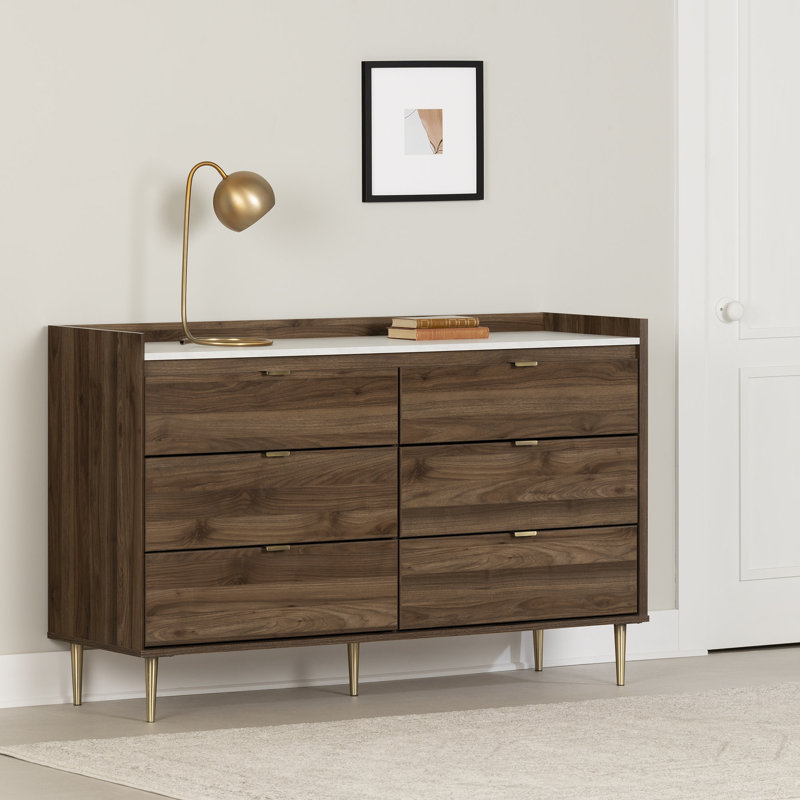 Hype 6-Drawer Dresser, Walnut