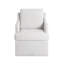 Fauteuil pivotant rembourré en chenille-69381052