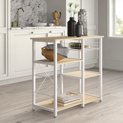 3-Tier Kitchen Baker's Rack Utility Shelf Microwave Stand with Storage and Drawer