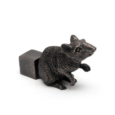 Souris pieds de jardinière couleur bronze dans une boîte cadeau