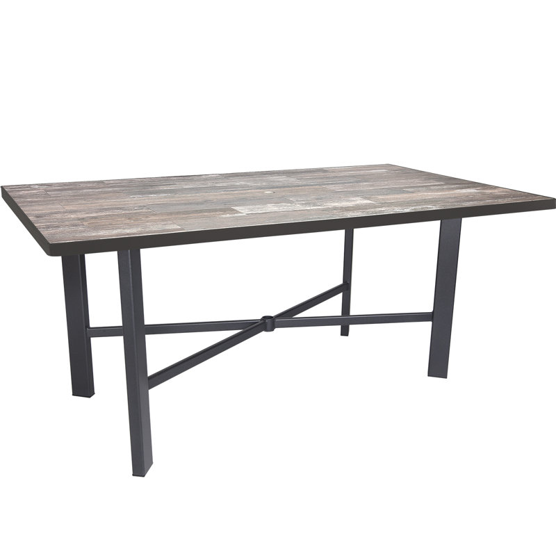 Outdoor Rectangle Dining Table, Carbon Black, Venice Beach