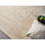 Tranquility flatweave Wool/Mohair Beige Area Rug