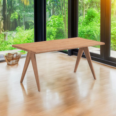 Casual Stylish Rectangular Wooden Dining Table 1pc Mid-Century Modern Kitchen Dining Furniture