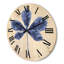 Horloge murale traditionnelle en bois feuille de châtaignier bleu marine-63902142