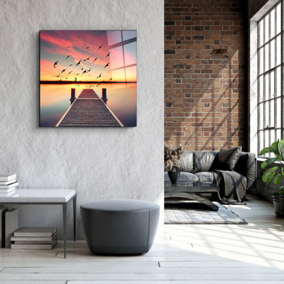 Superbe peinture décorative en verre trempé de 31,5 po x 31,5 po | 100% verre trempé, épaisseur: 0,16 pouce | Imprimé UV pour des couleurs éclatantes et une durabilité | Décoration murale parfaite pour le salon, la chambre à coucher ou le bureau, design élégant et moderne