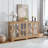 LED Curio Display Cabinet Antique Display Cabinet With Glass Doors Adjustable Shelves For Collectibles Four Door Design Vintage Showcase For Home Or Office Antique Display Case-119328612
