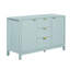 Buffet Elegant Wave-Design avec 3 tablettes réglables, 3 tiroirs et portes à fermeture en douceur pour un rangement polyvalent et une esthétique moderne-1496838221