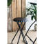 Table d'appoint en fer et deux sièges, 57,5 x 23,6 x 39,8 po, noir, décor industriel noir avec choix de sièges, idée de maison