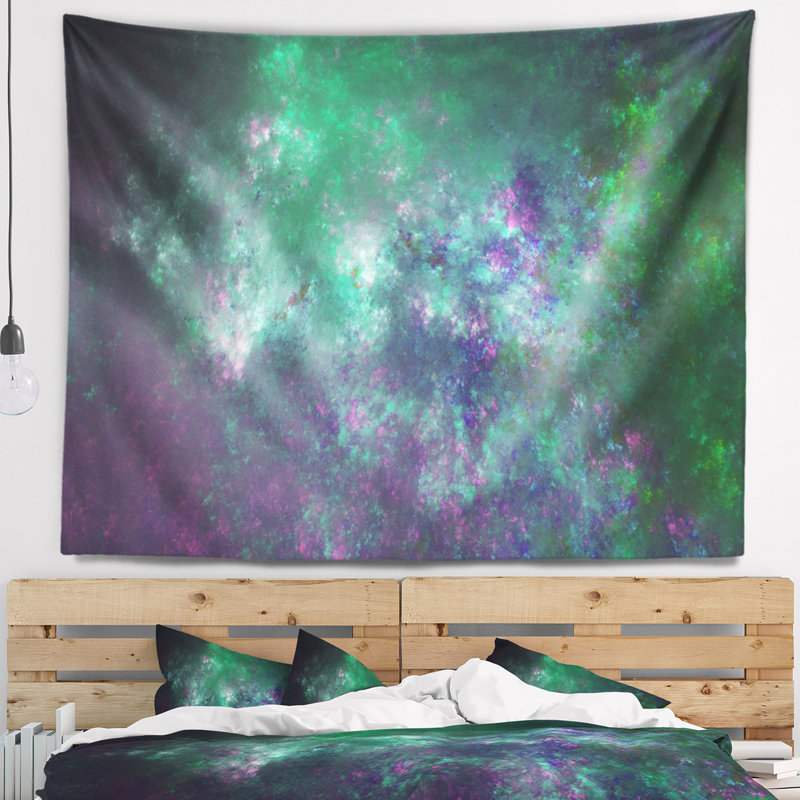 Tapisserie bleu ciel starry abstract, H 32 po x l 39 po