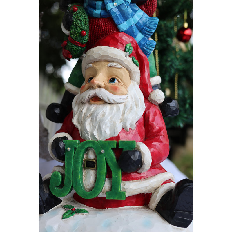 Stacking Snowman Elk Santa Christmas Decoration with LED Lights Battery Operated Indoor Use Only