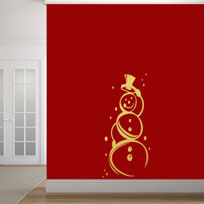 Décalcomanie murale jolie bonhomme de neige Trexler