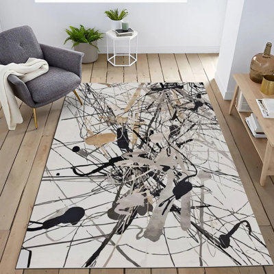 Killinger Performance Washable Abstract Indoor / Outdoor Rug