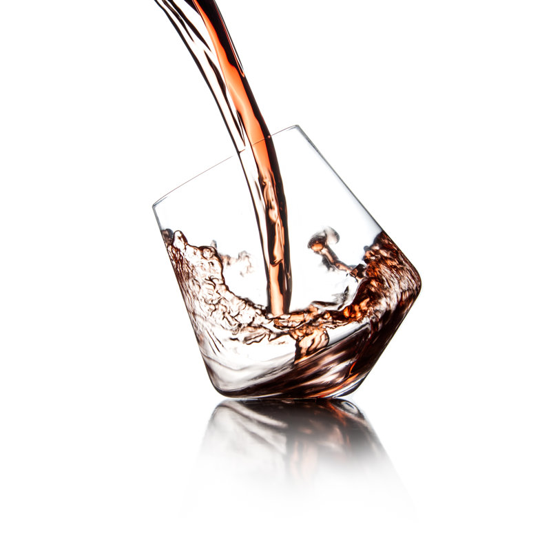 Ice Handmade Crystal Stemless Wine Glass, Clear