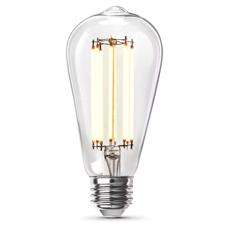 Ampoule à filament DEL Feit ST19 E26 (moyen) blanc doux, 100 watts, paquet de 2, 2700 Kelvins, 16,5 W