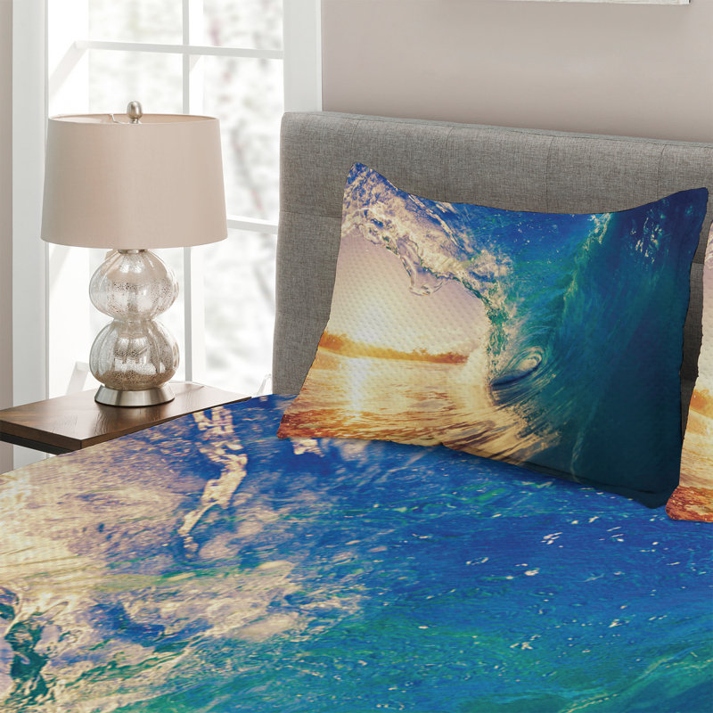Hypnotic Coastal Polyester Coverlet