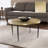 Round Cocktail Table With Embossed Top