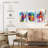 " Dogs Paint Splash Multi Piece Canvas Print " 3 - Pieces-93058277