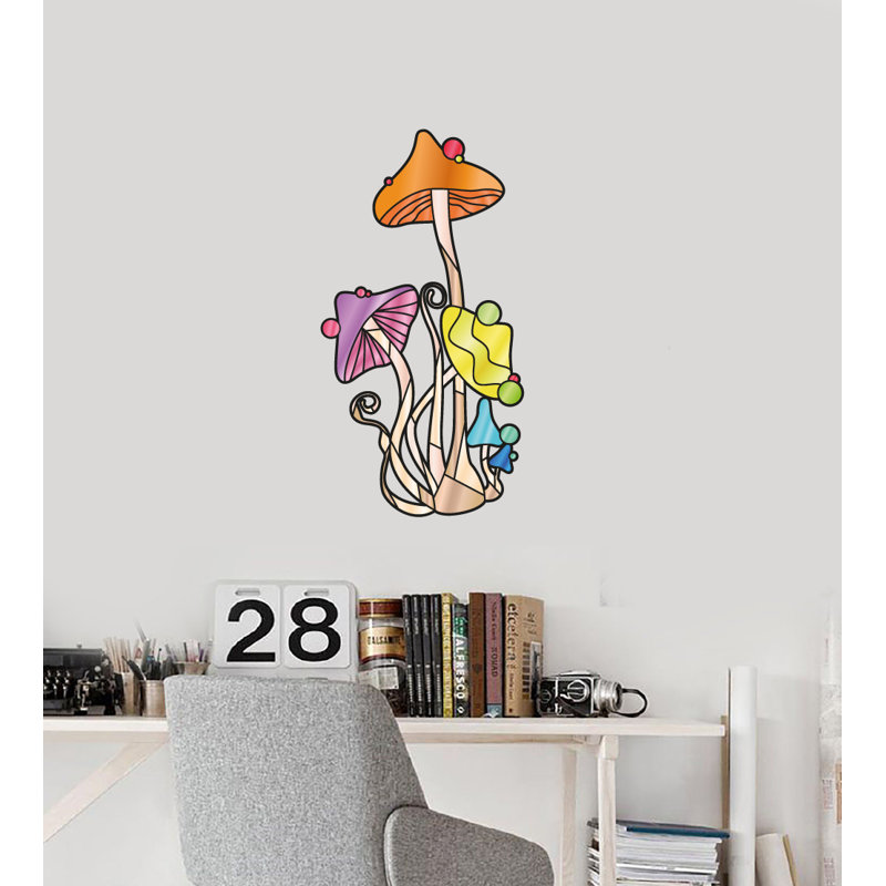 Adhésif décoratif champignons champignon, H 40 po x l 35 po