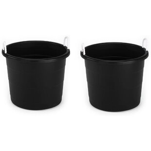 Homz 18 Gallon Durable Plastic Utility Storage Bucket Tub