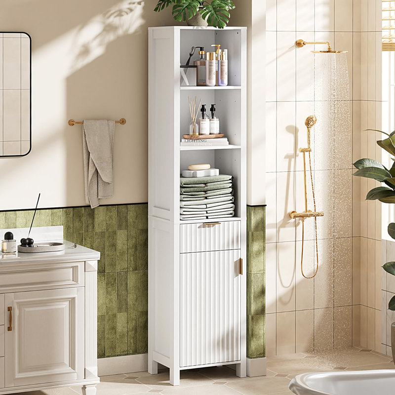 Freestanding Bathroom Storage, White