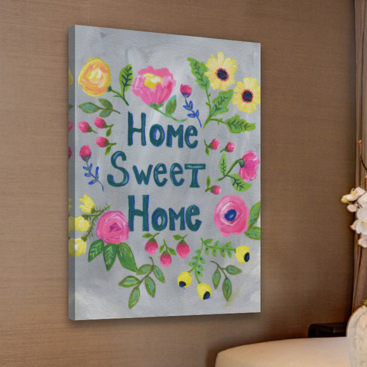 «Home Sweet Home» par Jill Lambert, reproduction sur toile tendue, H 60 po x l 40po x P 1,5 po