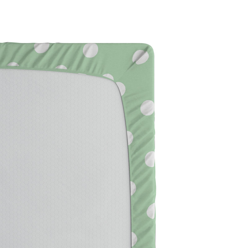 Microfiber Polka Dots Fitted Sheet, Twin Fitted Sheet