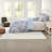 Bedding Sets King Comforter Set, Blue Floral Microfiber, Farmhouse Bedroom