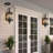 24.8" Vintage Outdoor Gold Zucchini Upside Down Watermarked Glass Large Wall Sconce Porch Lights