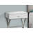End Table, Side, End, Nightstand, Storage Drawer, Glossy White Laminate, Chrome Metal-229071680