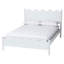 Lit plateforme double en bois avec bords festonnés Baxton Studio Malaya-269047468-276098691