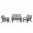 Slate Black Frame/Light Gray Cushion