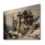 Mediaval Castle In Winter Charm I - Castles On Wood Print-1151315578