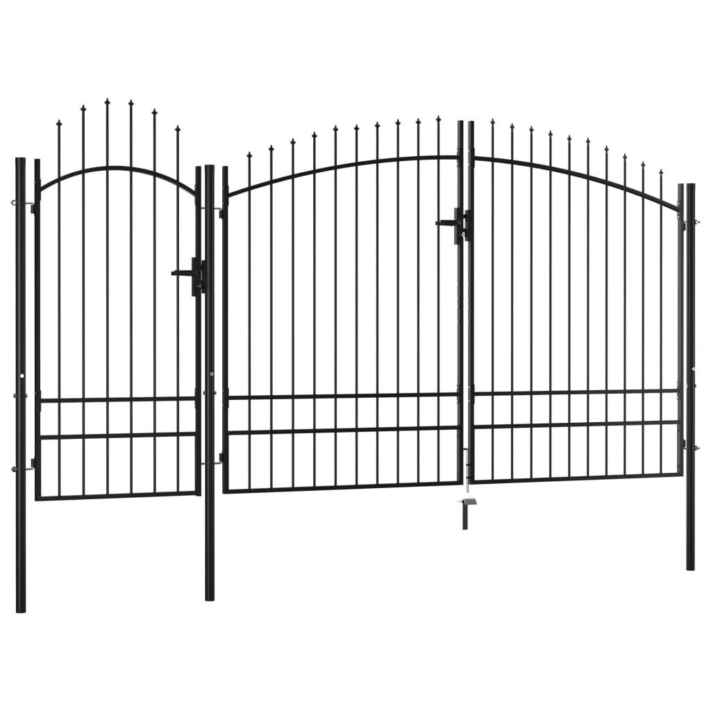 Yogyakarta 245cm H x 400cm W Black Metal Gate
