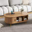 Table basse avec station de charge, porte de tambour coulissante et rangement-1903757464
