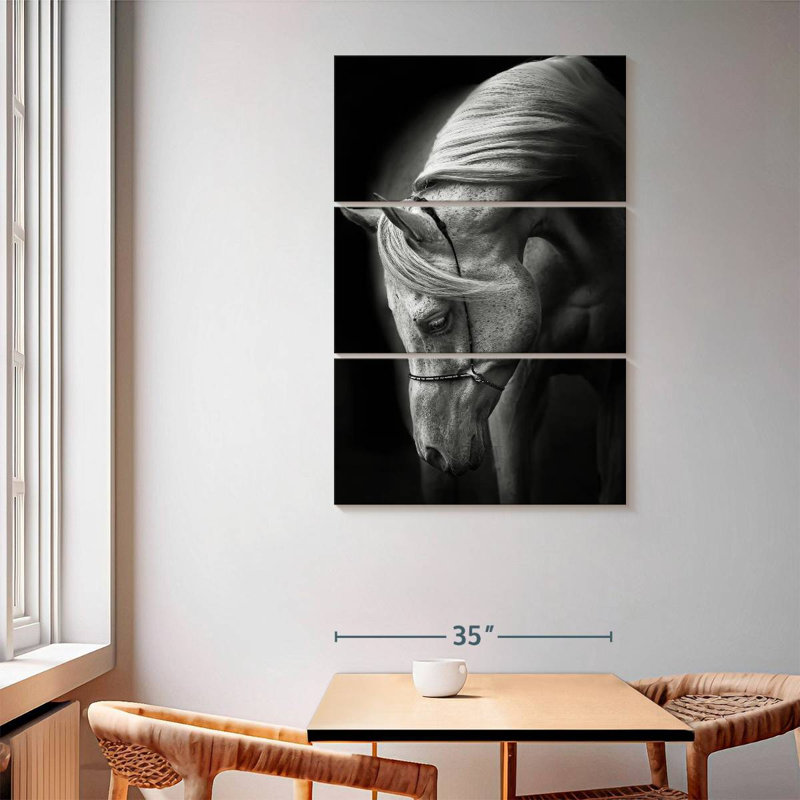 Brampt Pure White Stallion, 65'' H x 42'' W