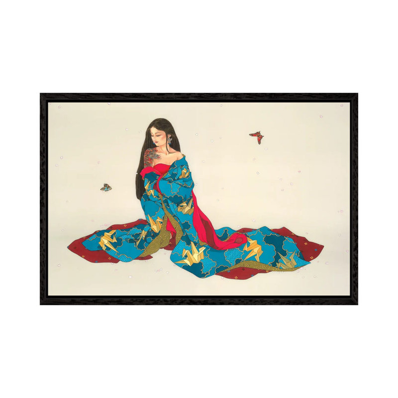 Dragon Mystique - Painting on Canvas, Black Framed, 101.6 cm H x 66.04 cm W
