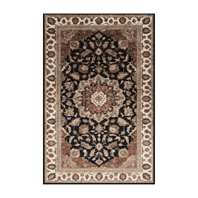 Machine Washable Persian Brown Area Rug