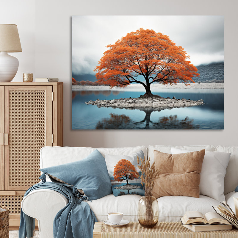 «Orange Tree Autumn Whispers I», reproduction sur toile, Toile tendue, H 30 po x l 40 po x P 1,5 po