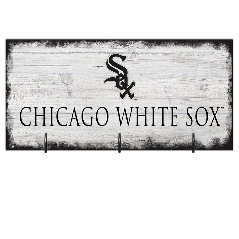 3 - Hook Wall Mounted Coat Rack, White Sox