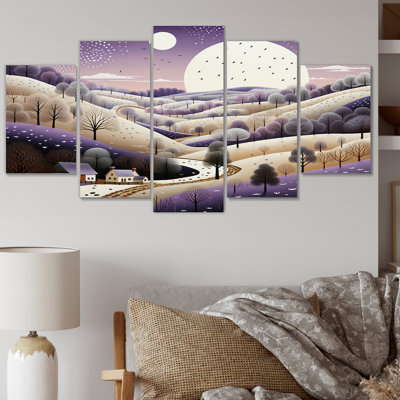 «Winter Farm Monicoline Harvest VI», ensemble d'art mural moderne en métal