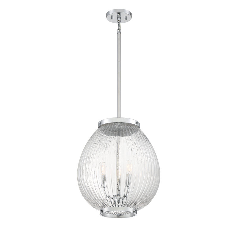 Luminaire suspendu 3 lumières Hornsey, Chrome
