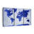 " Vivid Blue World Map " by Globetrotter Studio 3 - Pieces-93024934