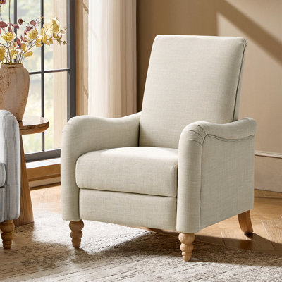 Terren Linen Striped Recliner