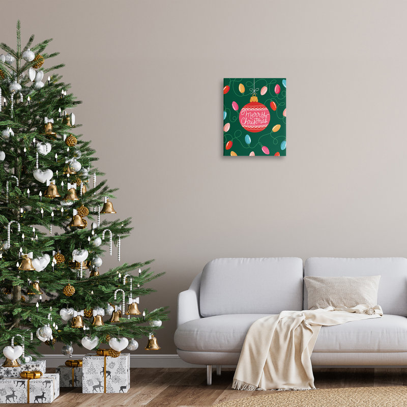 «Merry Christmas Bauble», art mural par Nancy McKenzie, H 20 po x l 16 po