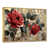 Toile avec cadre flottant or