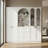 70''H X 71'' W 6-Story Bookcase With Drawers And Glass Doors